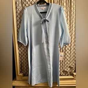 Nanette Lepore Light Blue Dress with Striped Collar